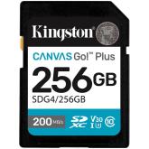 KINGSTON 256GB SDXC Canvas Go Plus Gen4 200MB/s C10 UHS-I U3 V30