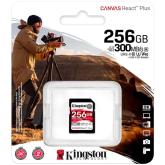 Kingston 256GB Canvas React Plus SDXC UHS-II 300R/260W U3 V90 for Full HD/4K/8K, EAN: 740617301977