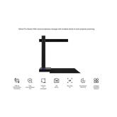 Scanner CZUR Shine 500 Pro, rezolutie 2592 x 1944 pixeli, 5MP, 210dpi, senzor HD CMOS, dimensiune maxima document A4, focalizare fixa, output JPG, PDF, Word, Excel, Tiff, functie OCR: 180+ limbi, USB 2.0, cu pedala de actionare, negru