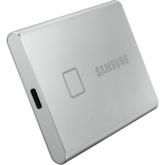 SSD Extern Samsung T7 Touch portabil, 500GB, Silver, USB 3.1