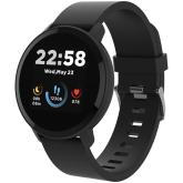 Smart watch, 1.3inches IPS full touch screen, Round watch, IP68 waterproof, multi-sport mode, BT5.0, compatibility with iOS and android, black , Host: 25.2*42.5*10.7mm, Strap: 20*250mm, 45g
