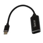 CABLU SPACER USB 3.1 TIP-C (T) LA HDMI (T) 15CM,  rezolutie maxim 4k@ 30Hz, negru