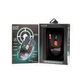 MOUSE Spacer Gaming SP-GM-02 cu fir, optic,1000/ 1600/ 2000/ 2400 dpi, butoane/scroll 8/1, iluminare LED RGB, 7 cicluri prestabilite, negru