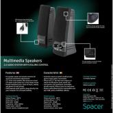 BOXE SPACER 2.0 SPB-216 6W (2 x 3W), control volum, mufa casti, USB power, negru