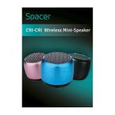 BOXA SPACER portabila bluetooth, Cri-Cri-BK, RMS:  3W, control volum, acumulator 300mAh, timp de functionare pana la 2 ore, distanta de functionare pana la 10m, incarcare USB, BLACK, 