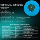 Boxa Spacer DUCKY-WHT portabila, 3W RMS, control volum, acumulator 300mAh, microfon incorporat, incarcare USB, waterproof, alb