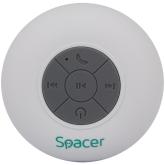 Boxa Spacer DUCKY-WHT portabila, 3W RMS, control volum, acumulator 300mAh, microfon incorporat, incarcare USB, waterproof, alb