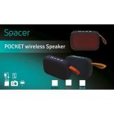 Boxa Spacer POCKET-BLU, 3W RMS, control volum, acumulator 520mAh, FM, autonomie pana la 5 ore, incarcare USB