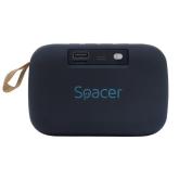 Boxa Spacer POCKET-BLU, 3W RMS, control volum, acumulator 520mAh, FM, autonomie pana la 5 ore, incarcare USB
