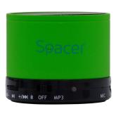 BOXA SPACER portabila bluetooth TOPPER, RMS:  3W, control volum, acumulator 520mAh, timp de functionare pana la 5 ore, distanta de functionare pana la 10m, incarcare USB, GREEN, 