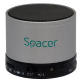 BOXA SPACER portabila bluetooth TOPPER, RMS:  3W, control volum, acumulator 520mAh, timp de functionare pana la 5 ore, distanta de functionare pana la 10m, incarcare USB, SILVER, 