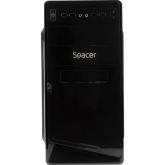 Carcasa Spacer Moon, ATX, Mid Tower NEGRU