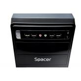 Carcasa Spacer Moon, ATX, Mid Tower NEGRU