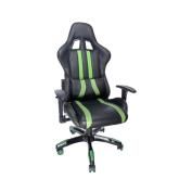 SCAUN GAMING SPACER imitatie piele, black & green, brate ajustabile, greutate max. 120kg, dimensiuni 69.5*77.5*126~132cm 