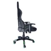 SCAUN GAMING SPACER imitatie piele, black & green, brate ajustabile, greutate max. 120kg, dimensiuni 69.5*77.5*126~132cm 