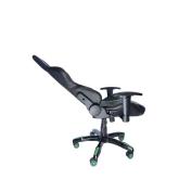 SCAUN GAMING SPACER imitatie piele, black & green, brate ajustabile, greutate max. 120kg, dimensiuni 69.5*77.5*126~132cm 