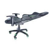 SCAUN GAMING SPACER imitatie piele, black & green, brate ajustabile, greutate max. 120kg, dimensiuni 69.5*77.5*126~132cm 