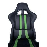 SCAUN GAMING SPACER imitatie piele, black & green, brate ajustabile, greutate max. 120kg, dimensiuni 69.5*77.5*126~132cm 