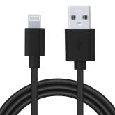 CABLU alimentare si date SPACER, pt. smartphone, USB 2.0 (T) la Lightning (T), PVC,,Retail pack, 1m, black,&nbsp; 