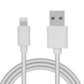 CABLU alimentare si date SPACER, pt. smartphone, USB 2.0 (T) la Lightning(T), PVC,,Retail pack, 1.8m, White,&nbsp; 