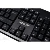 KIT Tastatura si Mouse Spacer SPDS-1691 cu fir, USB, tastatura multimedia „SPKB-169