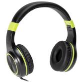 Casti cu micr. Spacer Pearl Green, cu fir, multimedia,  2x Jack 3.5mm, microfon pe fir, driver 40mm, 20Hz - 20000Hz, pliabile, 1.8m, negru si verde