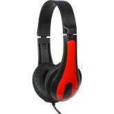 Casti cu micr. Spacer, cu fir, multimedia, 2x Jack 3.5mm, microfon pe brat, driver 40mm, 20Hz-20000Hz, 1.8m, rosu si negru