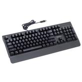 Tastatura Spacer SPKB-MK-01 cu fir, USB, switch-uri mecanice albastre, 50 mil. apasari, 104 taste, anti-ghosting 26 taste, anti-spill, palm rest metalic, black