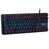 Tastatura Mecnaica Spacer SPKB-MK-IMMORTAL cu fir, USB, switch-uri mecanice albastre, 50 mil. apasari, 87 taste, anti-ghosting 28 taste, anti-spill, black