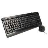 KIT wired  SPACER, tastatura cu fir  multimedia 104 taste (+ 9 taste multimedia) + mouse max.1600dpi, 4 butoane, rotita scroll, black #SPOK-WD-02