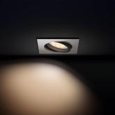 Spot LED incastrat Philips Hue Milliskin, Bluetooth, GU10, 5.5W (25W), 250 lm, lumina alba (2200-6500K), IP20, 9cm, Argintiu