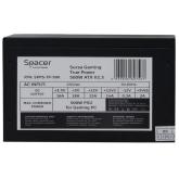 Sursa Spacer ATX True Power TP500, 500W, PFC activ, fan 120mm, 2x PCI-E (6), 5x S-ATA, 1x P8 (4+4), retail box, „SPPS-TP-500”