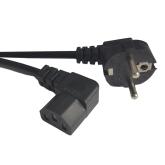 CABLU alimentare Spacer 1.8m, intrare Shucko, iesire C13 (conector 90 grade), 10A, negru, 