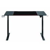 Birou gaming electric Serioux Elysium,  dimensiuni: 1400x600x730mm, greutate suportata: 60 kg, reglare electrica pe inaltime inaltime ajustabila: 750 - 1210 mm, putere 100~240V, max. Viteza: 25 mm/s, 1 mouse Pad inclus, suport casti, suport cana/pahar, Ba