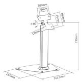 Stand masa monitor/touchscreen Blackmount LCD-S03, pentru diagonale intre 13