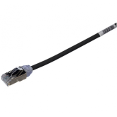 PANDUIT STP28X0.2MBL Cat 6A 28 AWG Shielded Patch Cord 0.2m Black - Made in Romania 
