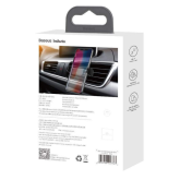 SUPORT AUTO Baseus Steel Cannon pt. SmartPhone, fixare grilaj ventilatie, corp metalic, negru 