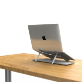 Suport laptop Serioux, SRXNCPU2, material aluminiu, dimensiune deschisă: 190x250x4mm,dimensiune pliată: 60 x 250 x 4mm, grosime: 4mm, greutate: 180g, dimensiune compatibilă:  până la 15.6 
