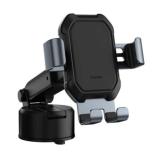SUPORT AUTO Baseus Simplism pt. SmartPhone, fixare parbriz sau bord prin ventuza, metalic, negru 