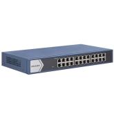 Switch 24 porturi Gigabit Hikvision DS-3E1524-EI, L2, Smart Managed, 24 × gigabit RJ45 ports, standard IEEE 802.3, IEEE 802.3u, IEEE 802.3x si IEEE 802.3ab, switching capacity 48 Gbps, packet forwarding 35.712 Mpps, Visualized Topology Management, Network