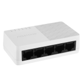 Switch 5 porturi Hikvision DS-3E0105D-E;  L2, Unmanaged, 5 × 10/100 Mbps adaptive Ethernet ports, Plug & play, Support ADI/ADIX, Standard: IEEE 802.3, IEEE 802.3u, IEEE 802.3x, desktop plastic switch, material: ABS dimensiuni: 83.00 mm × 22.00 mm × 52.00 