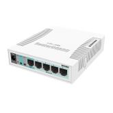 MIKROTIK SMALL SOHO SWITCH RB260GS CSS106-1G-1S, 5 X GIGABIT, Dimensiuni: 113x139x28mm, Sistem operare: MikroTik SwOS, 128Kb Flash, Consum maxim: 5W, 5 x 10/100/1000, 1 x SFP.