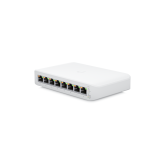 Ubiquiti UniFi 8 port switch, USW-LITE-8-POE, 8 x 10/100/1000 Mbe RJ 45 ports, 4 x POE, 8 Gbps, buget POE: 52W, SMB layer 2 PoE GbE switch, dimensiuni: 99.6 x 163.7 x 31.7 mm.