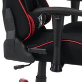 Bundle scaun gaming Torin Txt + Birou gaming Radiance Red; Scaun Torin ,ajustabil, material textil, piston pe gaz, manere reglabile, baza steacu 5 picioare, greutate maxima admisa 150Kg, perne detasabile, rosu;Birou gaming Radiance, material otel carbon l