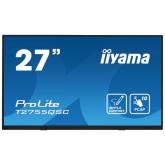 IIYAMA Monitor LED T2755QSC-B1  27” Optical Bonded PCAP 10pt IPS Edge to edge glass 2560 x 1440 @75Hz 400 cd/m² HDMI DP USB Hub Tilt angle	15° up; 70° down