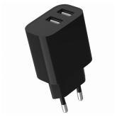 ALIMENTATOR retea 220V GEMBIRD, universal, 2 x USB-A 2.4A , max. 12W, protectie: scurtcircuit, supraincarcare, negru, 
