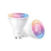 Smart Wi-Fi Spotlight, Dimmable, 2-Pack SPEC: 2.4 GHz, IEEE 802.11b/g/n, GU10 Base, 220–240 V, 50/60 Hz, 350 lm, 3.7 W, 2,200 K~6,500K, 16 Million Colors, Beam Angle 40° , 4 kWh / 1000h, lifetime up to 15,000 hrs, Energy Efficiency Class E. FEATURE: 16 Mi