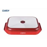 TAVA ALUMINIU CU ACOPERIRE CERAMICA 39.5x26 CM, RED LINE, COOKING BY HEINNER