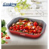 TAVA ALUMINIU CU ACOPERIRE CERAMICA 39.5x26 CM, RED LINE, COOKING BY HEINNER