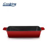 TAVA FONTA EMAILA.33x23x7 CM, RED LINE, COOKING BY HEINNER